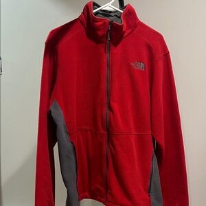 The North Face red and grey Glacier Fleece Jacket.